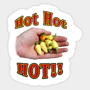 Hand with hot peppers Sticker